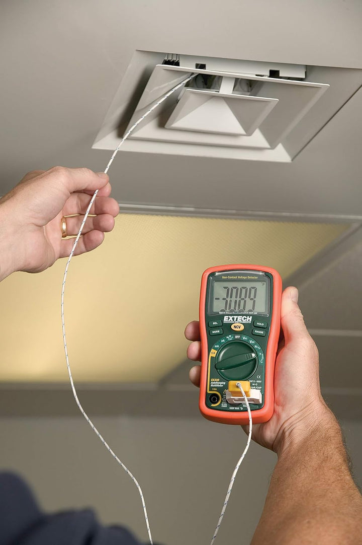 EXTECH EX330 Mini-Multimeter mit 12 Funktionen inklusive berührungslosem Spannungsprüfer