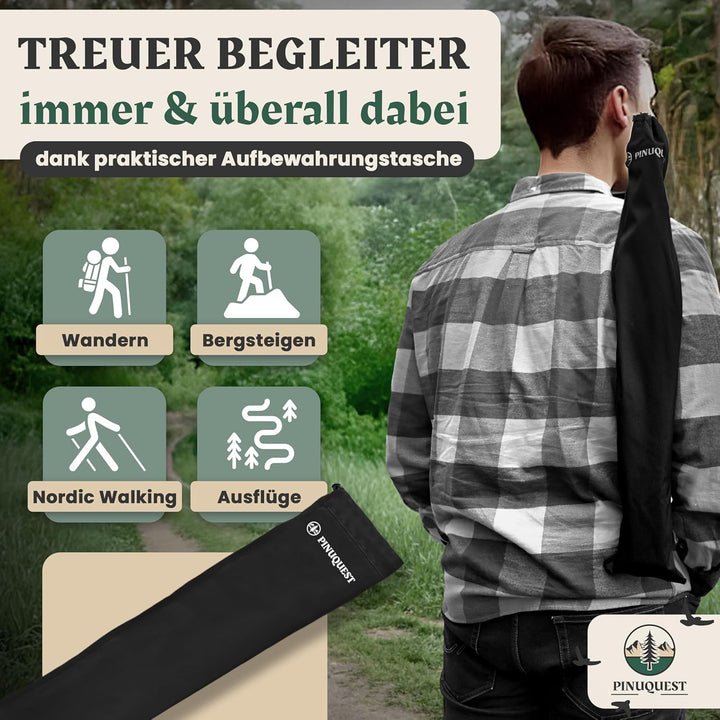 Wanderstöcke Teleskop – Ultraleicht Aluminium oder Carbon – Trekkingstöcke mit Korkgriff – Nordic Wa