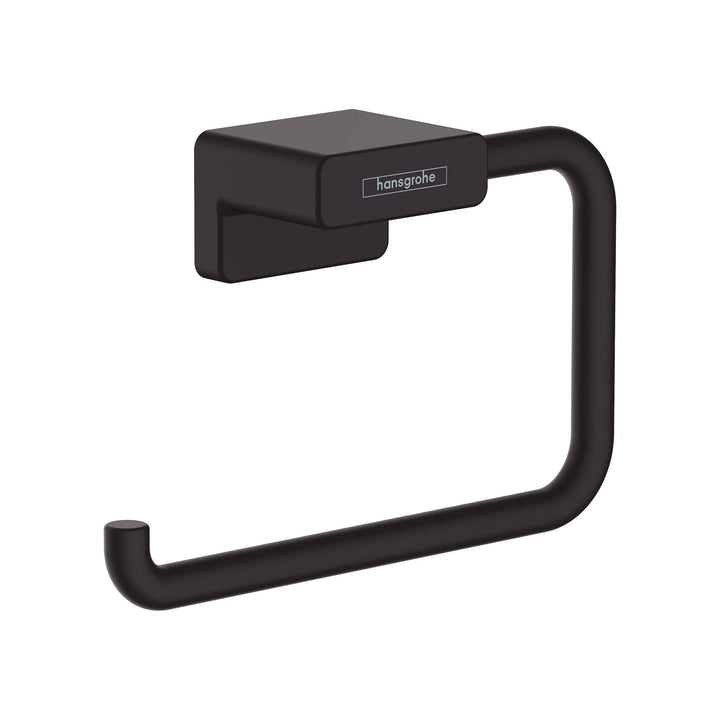 hansgrohe Toilettenpapierhalter AddStoris, Klopapierhalter ohne Deckel, Mattschwarz, 1 Rolle 1 Rolle
