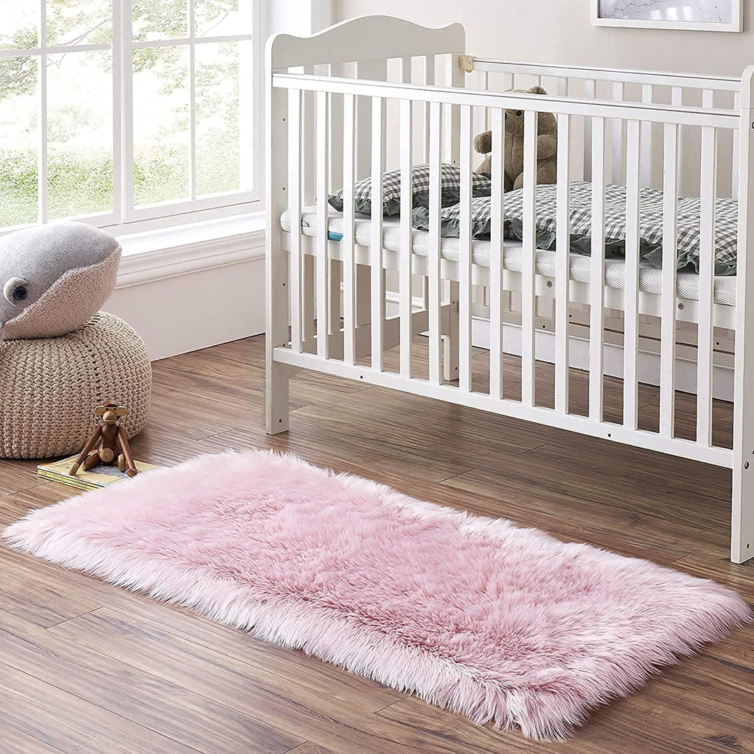 HEQUN Faux Lammfell Schaffell Teppich Kunstfell Dekofell Lammfellimitat Teppich Longhair Fell Nachah