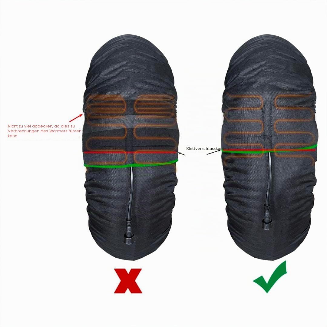 Reifenwärmer für Motorräder 120/180-200 R17 bis 80 Grad
