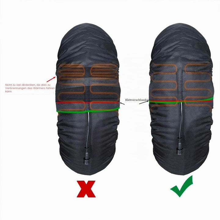 Reifenwärmer für Motorräder 120/180-200 R17 bis 80 Grad