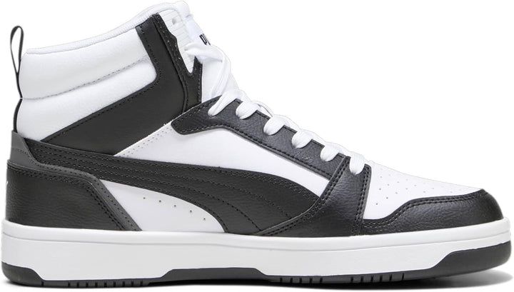 Puma Unisex Rebound V6Sneaker 42.5 EU Weiss mit Schwarz, 42.5 EU Weiss mit Schwarz