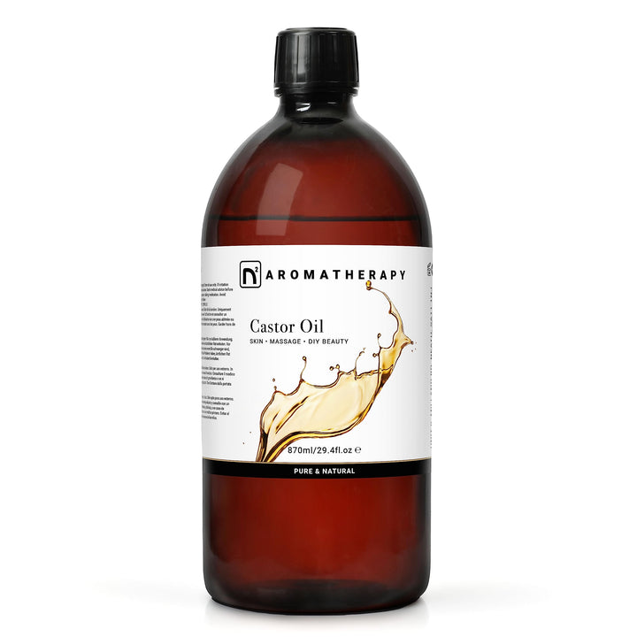 n2 Aromatherapy Rizinusöl Kaltgepresst - 870 ml - für Haare, Wimpern, Haut Mild und charakteristisch
