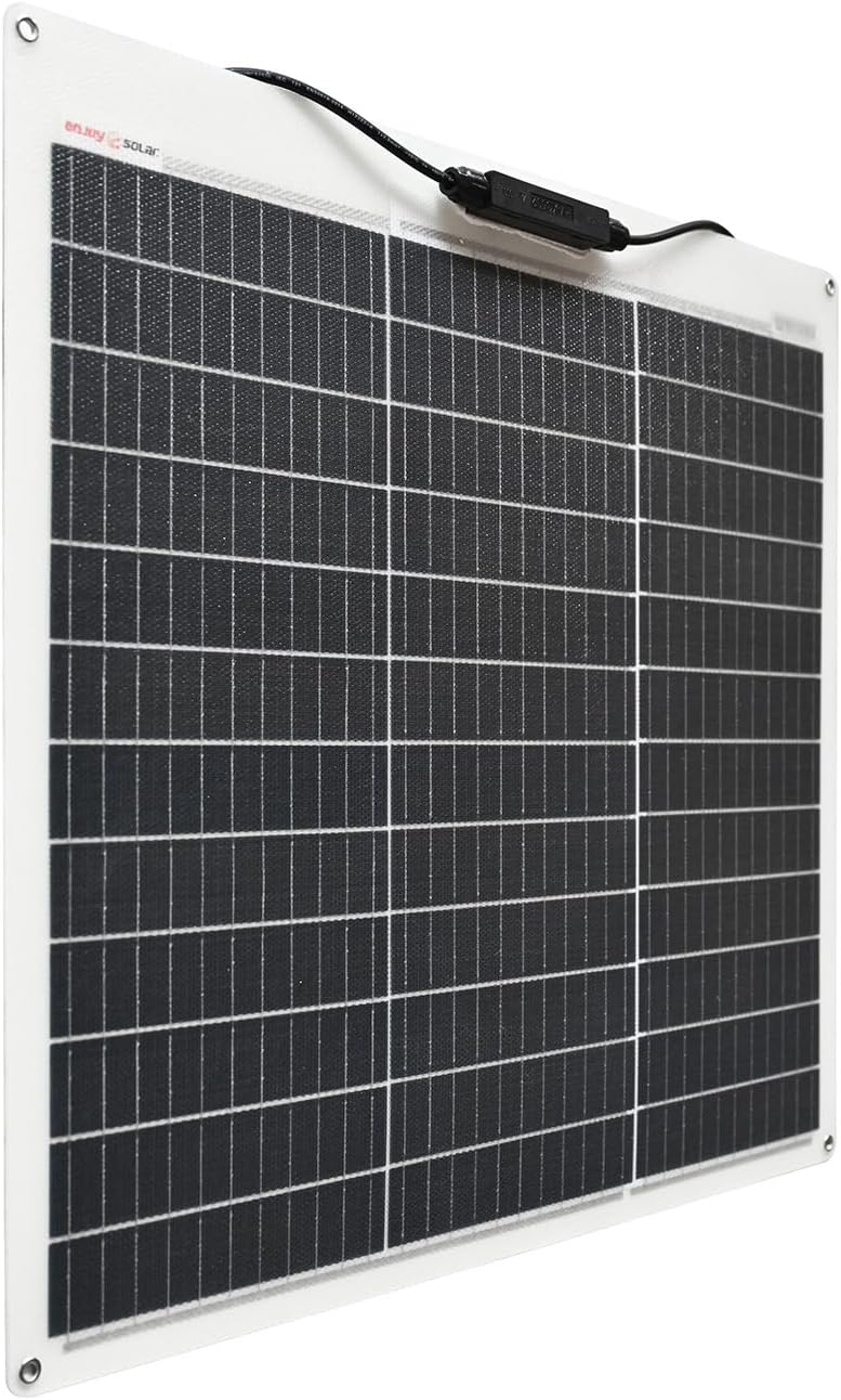 enjoy solar ETFE Marine Semiflexibles Solarmodul 50 W 12V PERC Zellen Solarpanel Marine Wohnmobil Ya