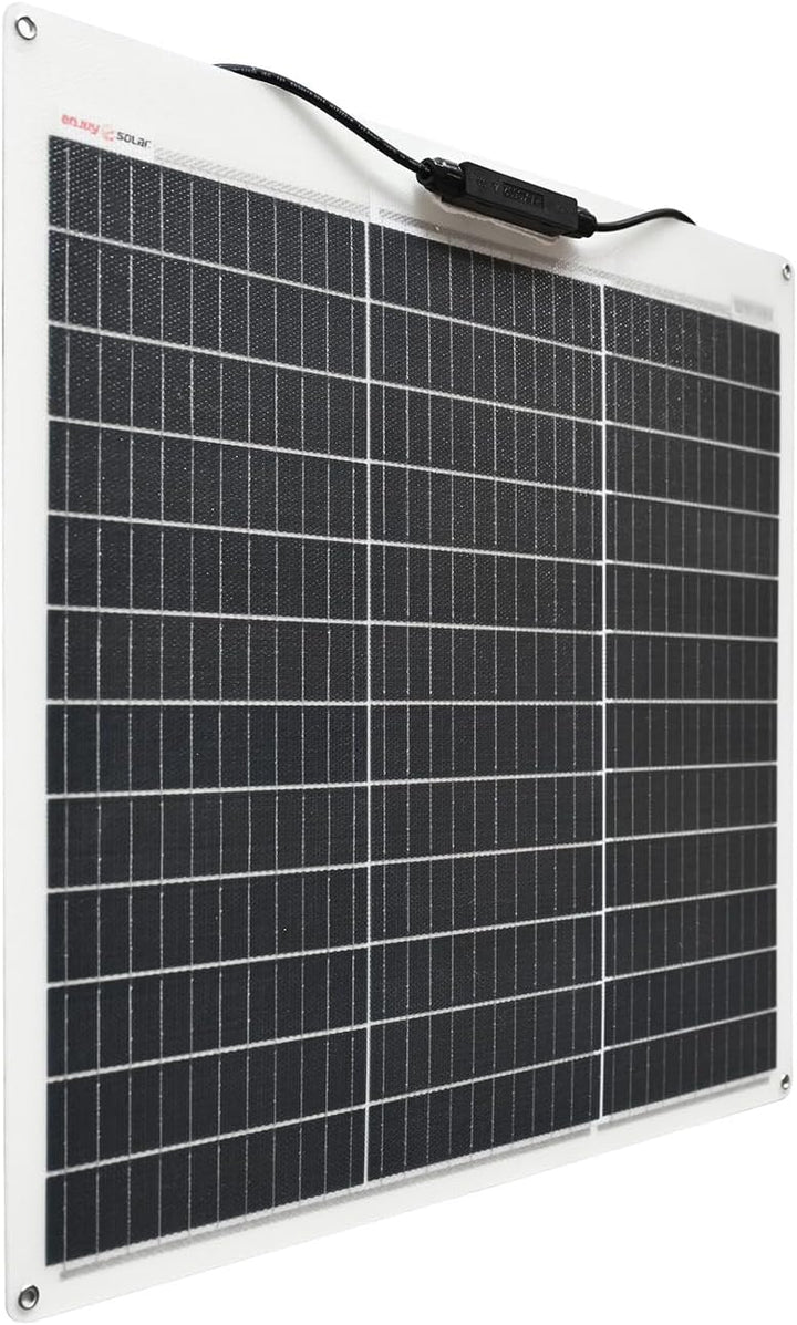 enjoy solar ETFE Marine Semiflexibles Solarmodul 50 W 12V PERC Zellen Solarpanel Marine Wohnmobil Ya