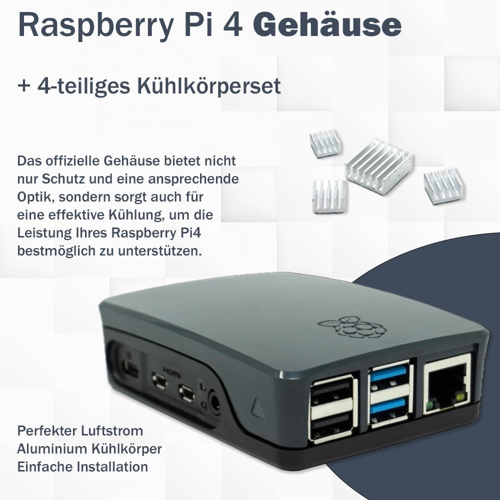 Raspberry Pi 4 Model B 8GB Desktop-Starter-Kit (32 GB, schwarz)