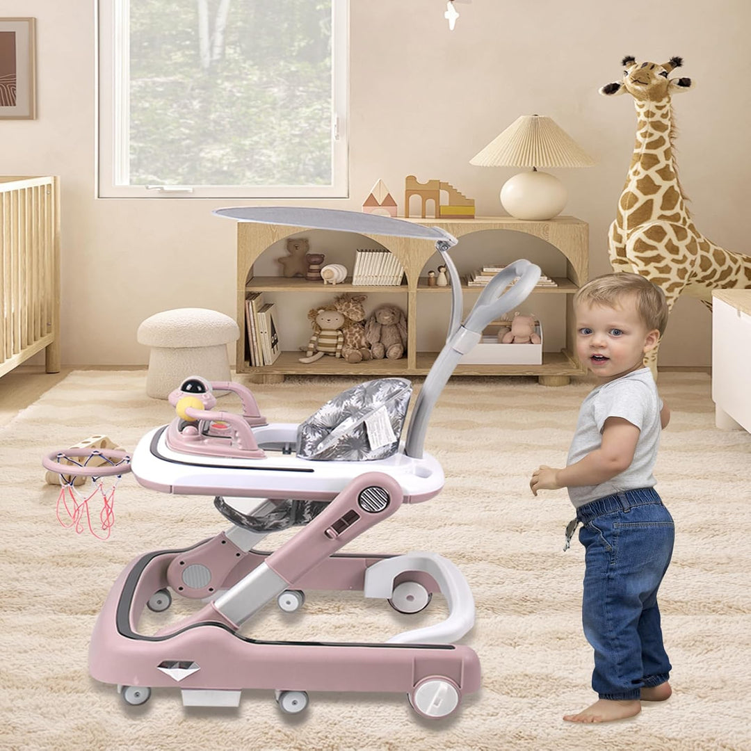 Lauflernhilfe für Babys, Lauflernhilfe mit Sonnenblende, geeignet für 6-36 Monate, höhenverstellbar,