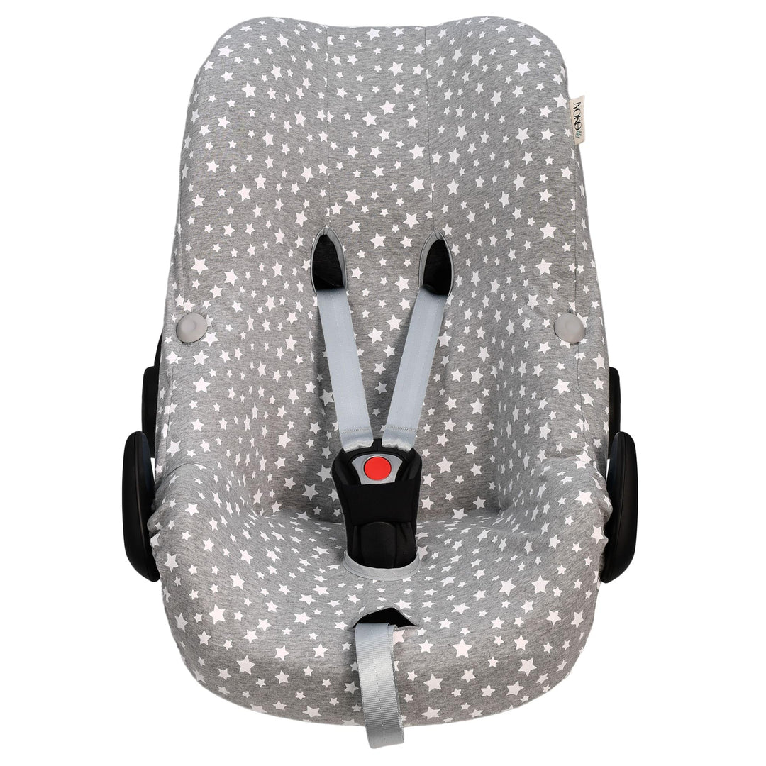 JYOKO KIDS Bezug für Autositz kompatibel mit Pebble Maxi Cosi Pebble Pro I-Size, aus Baumwolle (Whit