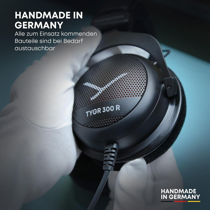 beyerdynamic TYGR 300 R Kopfhörer, offener Gaming-Kopfhörer, kabelgebunden, schwarz, geeignet für PS