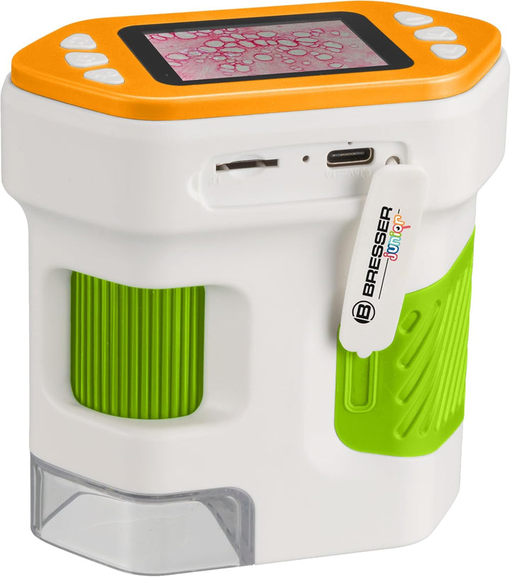 Bresser Junior digitales Handmikroskop mit 2 Zoll Display, optische Vergrösserung 7x-31x, Digitale V