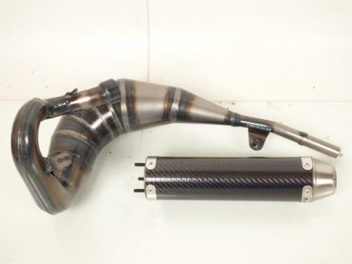 Giannelli Auspuffanlage, Vorschalldämpfer und Carbon-Endschalldämpfer, für Motorrad Beta 50 RR Endur