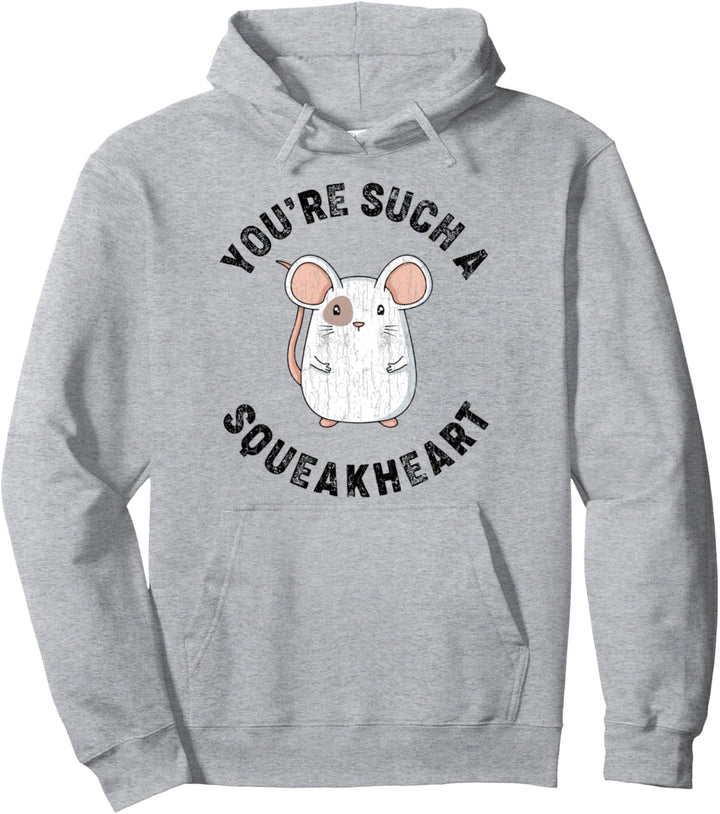 Lustiges süsses Maus Design für Ihn Ihr Valentinstag Pullover Hoodie
