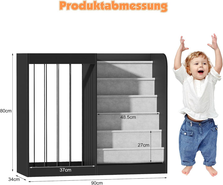 NACHES Kinder Bücherregal Spielzeugregal Kuscheltier Aufbewahrung Kinderregal Spielzeug-Organizer fü