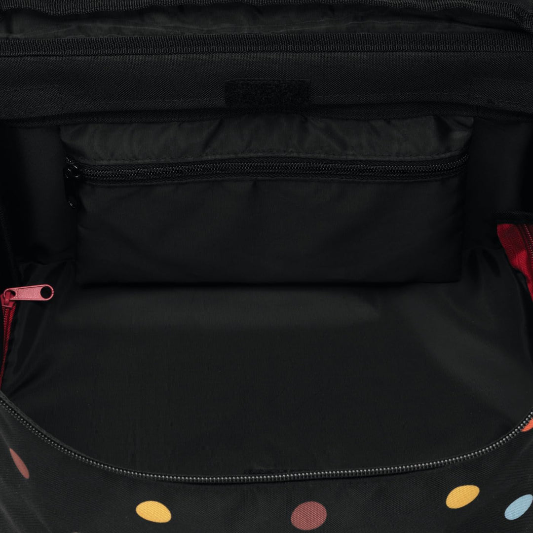 reisenthel citycruiser Set (Rack + Bag) Tasche Dots + Rack Black - Praktische Einkaufstasche mit Meh