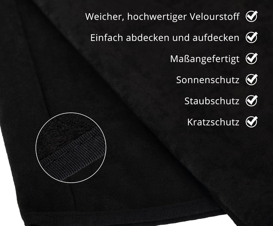 Alpenklang Cover für Steirische Harmonika Schwarz - Schutzhülle für Steirische - Abmessungen (BxTxH)