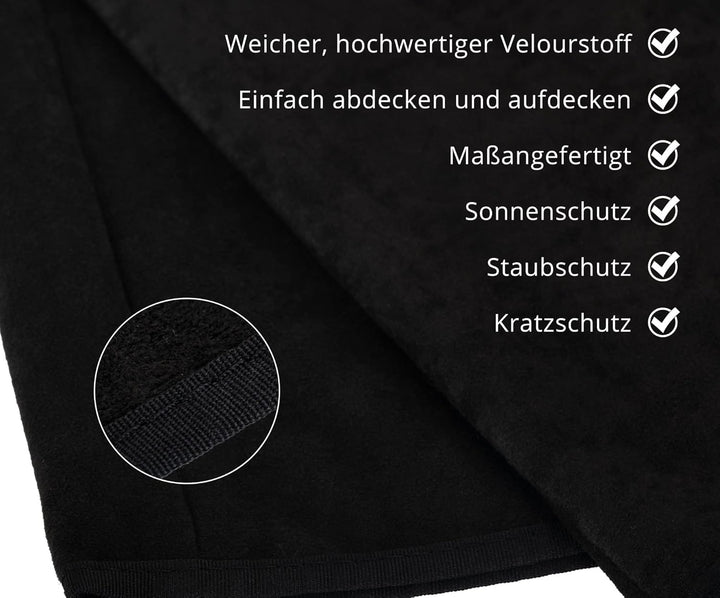 Alpenklang Cover für Steirische Harmonika Schwarz - Schutzhülle für Steirische - Abmessungen (BxTxH)