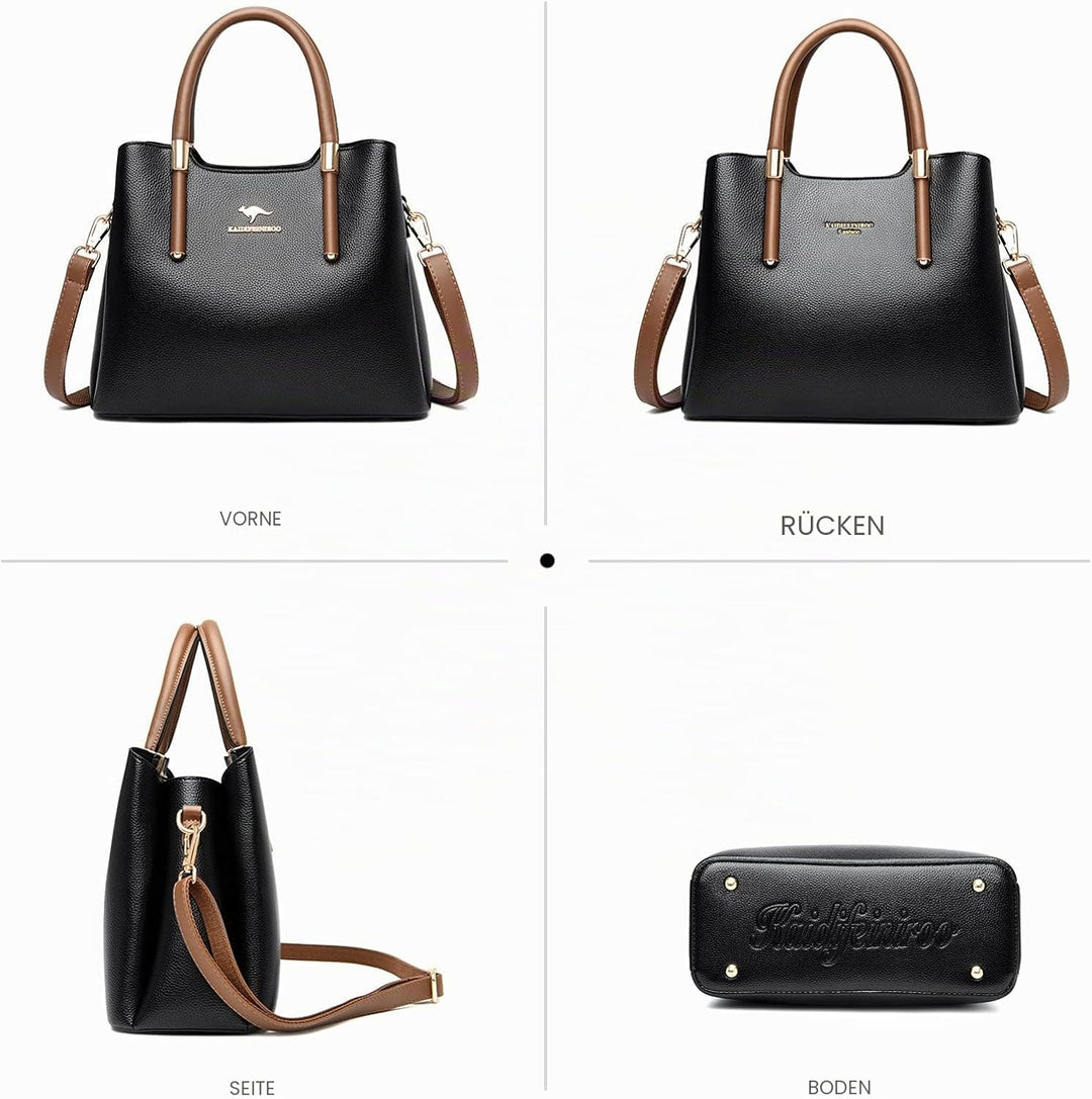 NICOLE &amp; DORIS Handtasche Damen Mittelgross Frauen Schultertaschen PU Leder Tote Tasche Elegante Hen