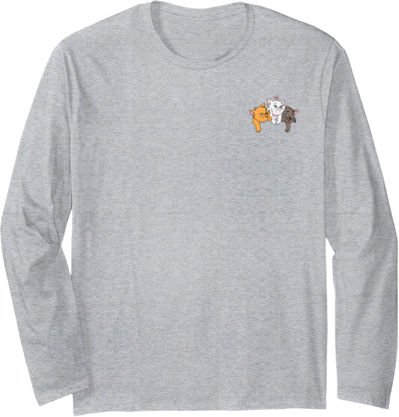 Disney The Aristocats Kittens Hanging Over Pocket Langarmshirt