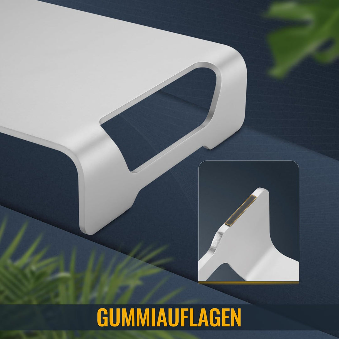 RICOO Ständer für Computermonitore bis 32 Zoll, Monitor Schreibtischaufsatz - Aluminium Lapdesk MTS-