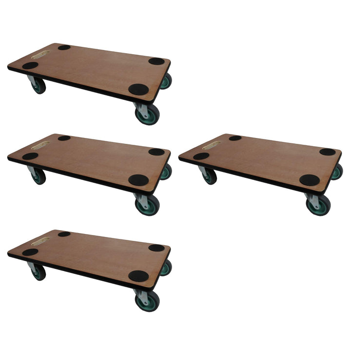 PROREGAL Profi Transportroller Hercules 30x60 cm Schwerlast bis 200 kg mit 4 Gummirollen & Griff, Sp
