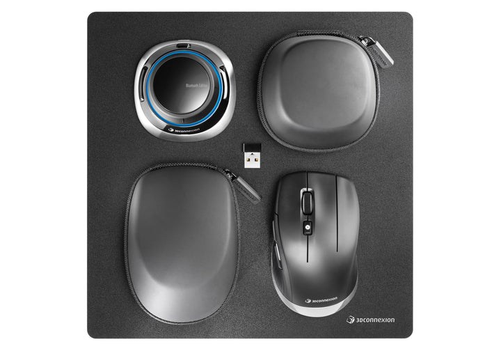 3Dconnexion SpaceMouse Wireless Kit 2 (Bluetooth Edition, Mobile Design-Lösung, für CAD und 3D, kabe