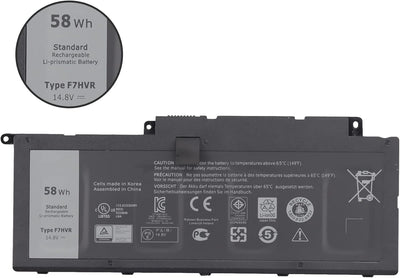 7XINbox 14.8V 58WH F7HVR G4YJM 062VNH T2T3J Ersatz Akku Batterie für Dell Inspiron 17 7737 7746 15 7