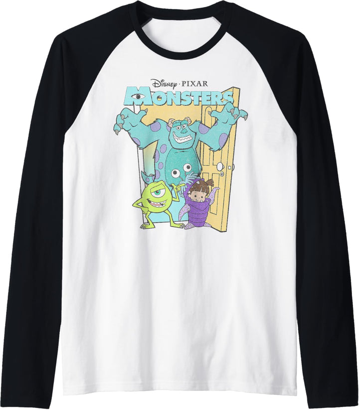 Disney Pixar Die Monster AG Mike Sully Boo Gruppe Poster Raglan