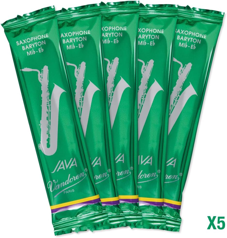 Vandoren SR342 Blätter für Bari-Saxophon, Stärke 2, 5 Stück Stärke, 2, Stärke, 2