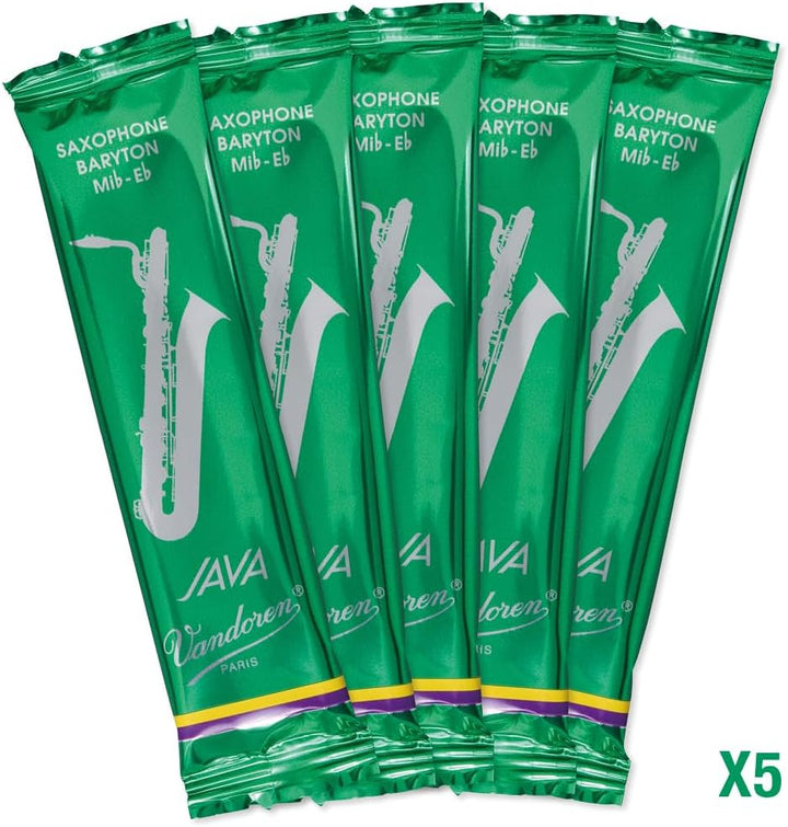 Vandoren SR342 Blätter für Bari-Saxophon, Stärke 2, 5 Stück Stärke, 2, Stärke, 2