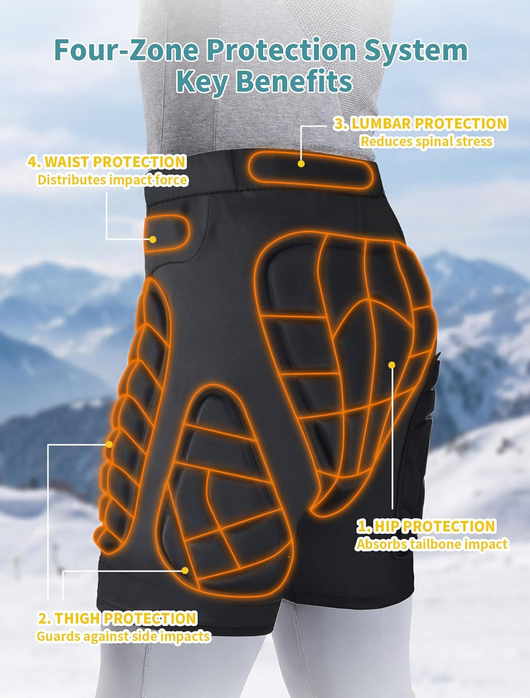 Tentock Schutzhosen Gepolsterte Protektorhosen Schutz Shorts Eva Pad Hip Butt Gepolstert Schutz Gear