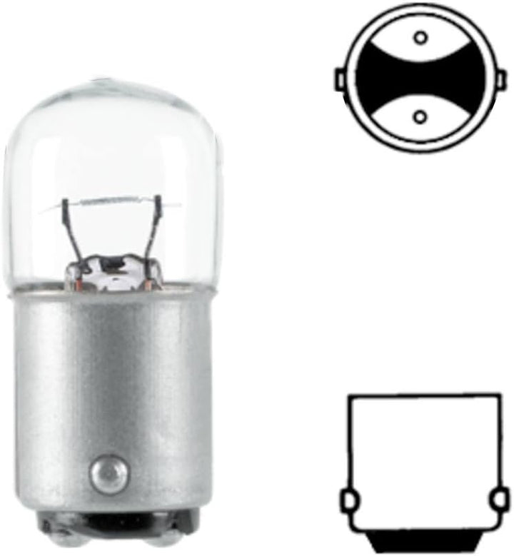 HELLA 8GA 002 071-371 Glühlampe - R5W - Standard - 12V - 5W - Sockelausführung: BA15D - Schachtel -