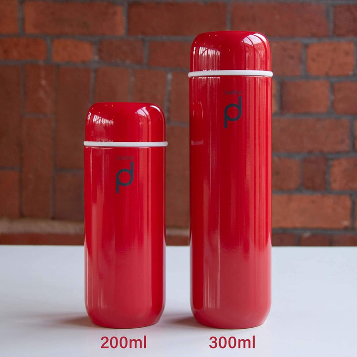 Pioneer DrinkPod Isolierflasche aus Edelstahl 0,2 L Doppelwandig Thermo-Lebensmittelbehälter 6 Stund