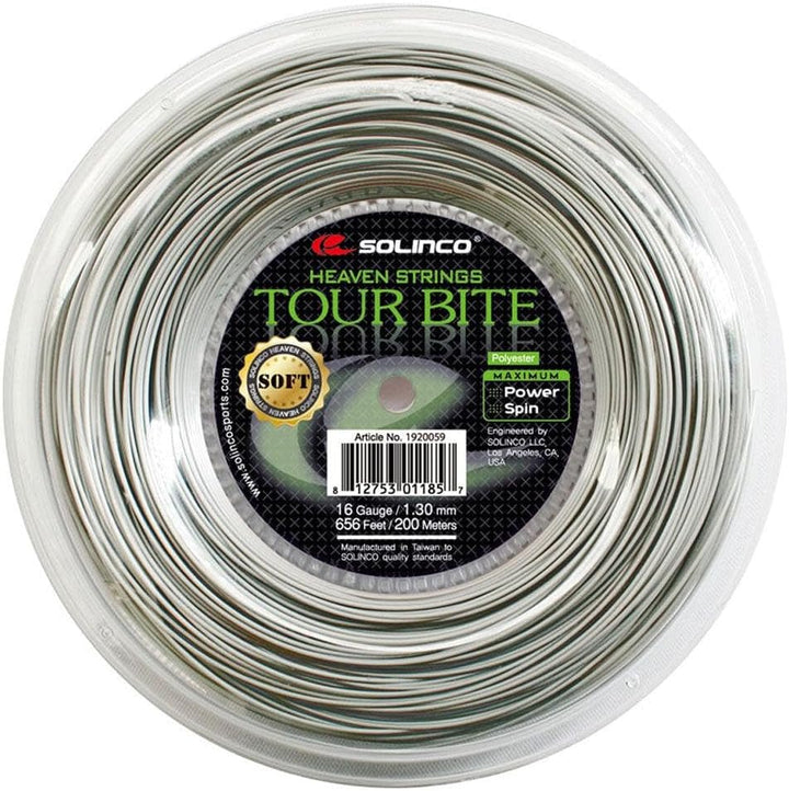 Solinco Tour Bite Soft 200M Silber Tennis Saitenrolle 200m Monofil Silber, 20