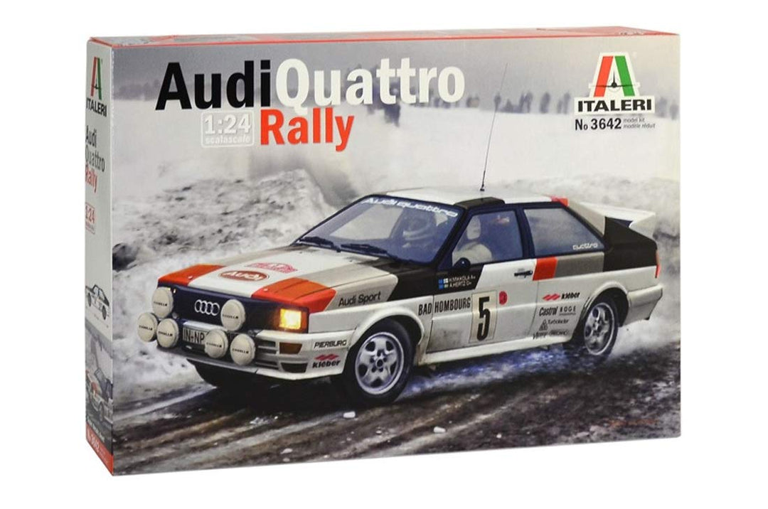 Italeri IT3642 3642S - 1:24 Audi Quattro Rally , Modellbau, Bausatz, Standmodellbau, Basteln, Hobby,