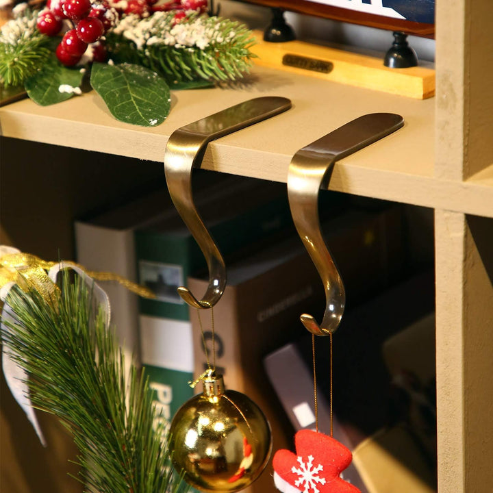 Weihnachten Strumpfhalter Metall Mantel Strümpfe Kleiderbügel Regal Kamin Girlande Mantel Griffe Set
