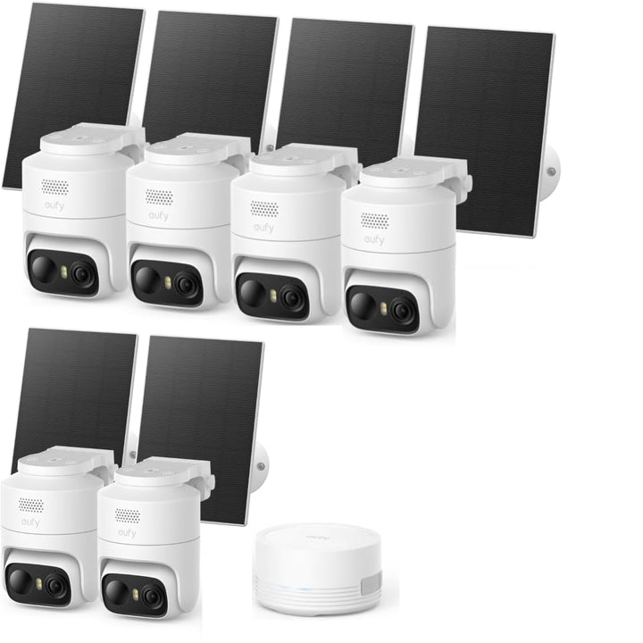 eufy Security eufyCam C37 6-Kamera-Set, kabellose 2K Outdoor-Überwachungskameras mit 360° KI-Trackin