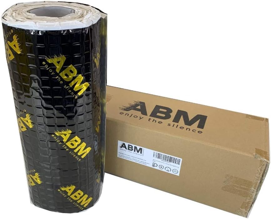 ABM Alubutyl BLACK 2.0 mm x 40 cm x 5 Meter = 2 m² Selbstklebende Alubutyl Anti Dröhn Dämmmatte, Aut