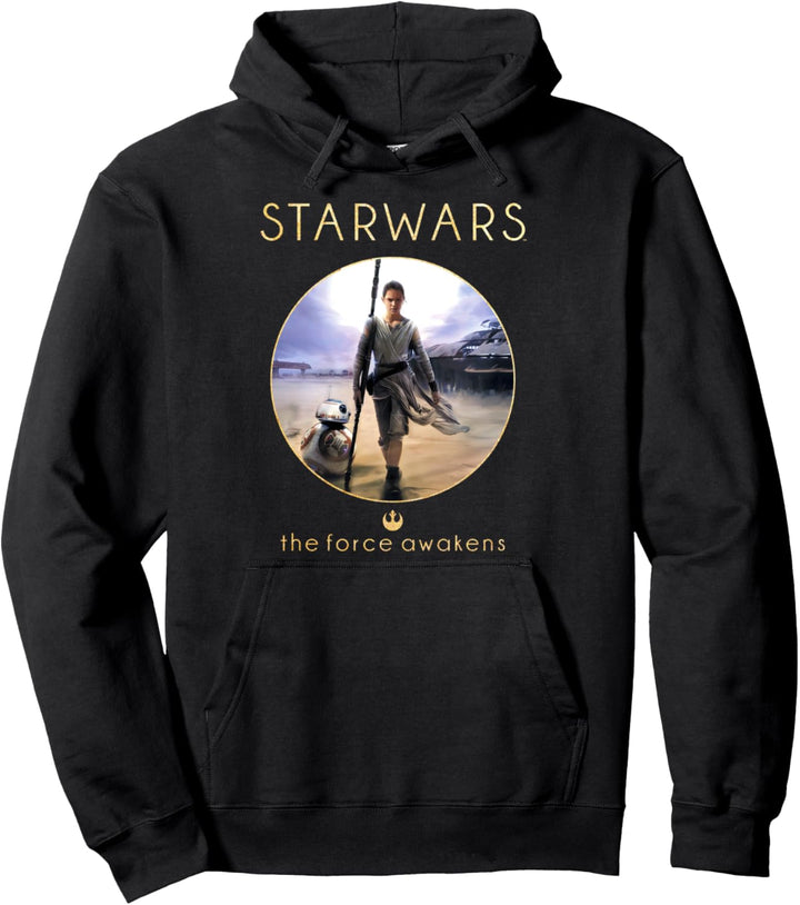 Star Wars Rey BB-8 Episode 7 Jakku Poster Pullover Hoodie