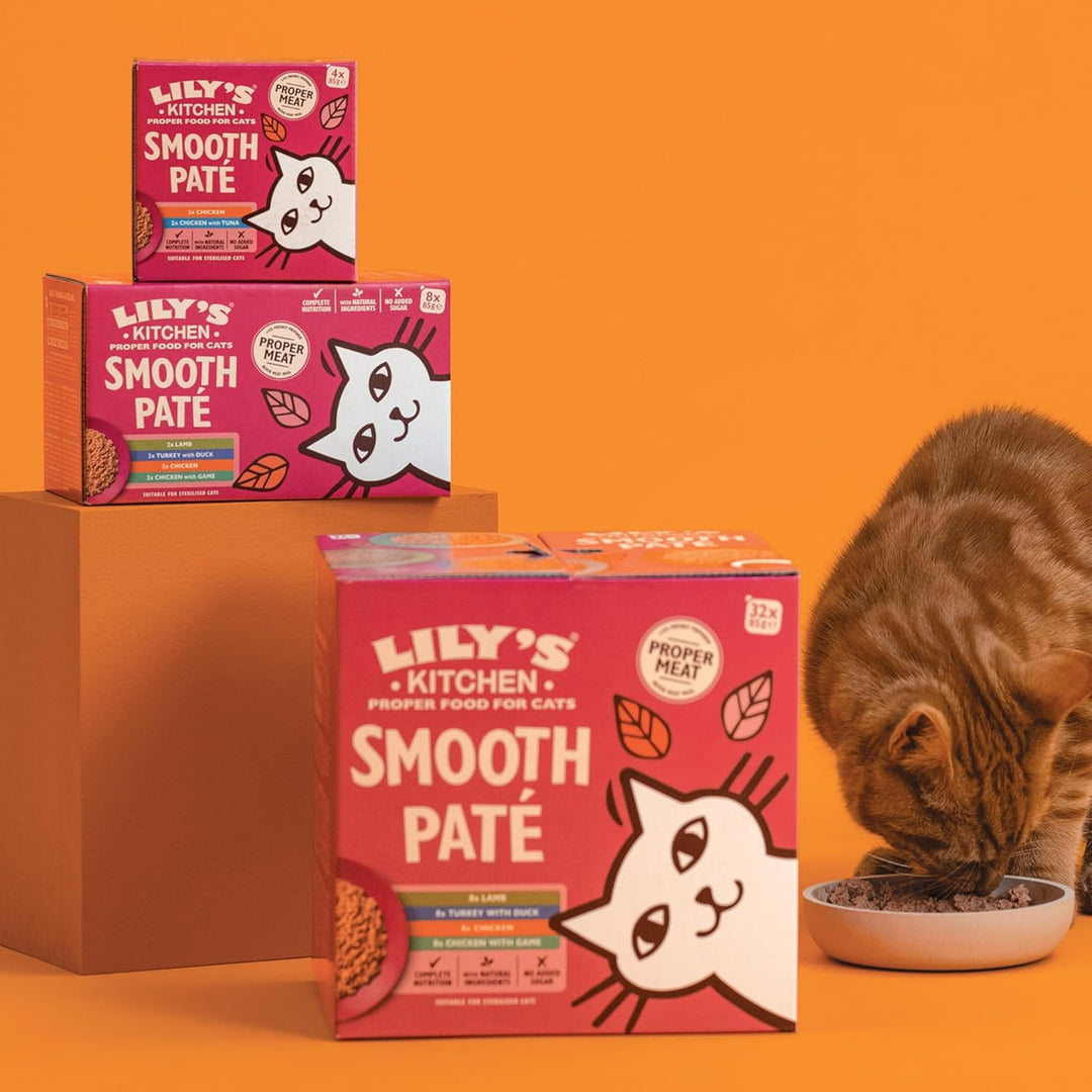 Lily’s Kitchen Premium Nass Katzenfutter für ausgewachsene Katzen 19 Schalen (19 x 85g) Lammfleisch-