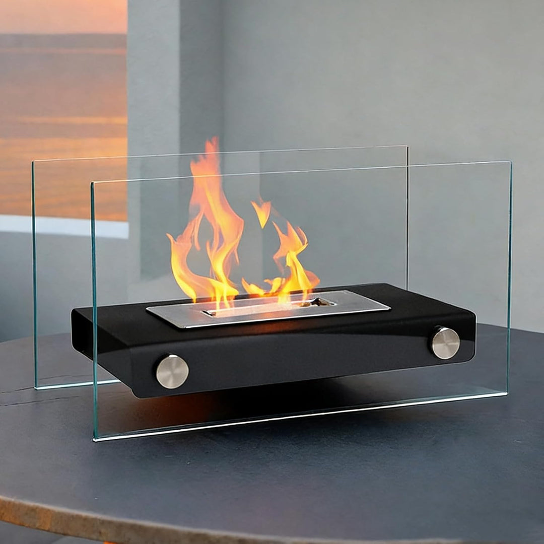 Feuerstelle Für Den Tisch | Tragbarer Windgeschützter Terrassenofen | Rechteckige Feuerstelle Mit Ei
