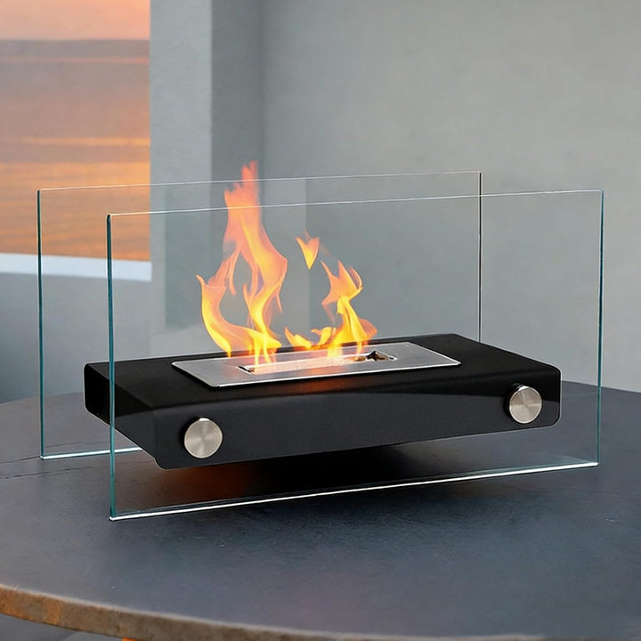 Feuerstelle Für Den Tisch | Tragbarer Windgeschützter Terrassenofen | Rechteckige Feuerstelle Mit Ei