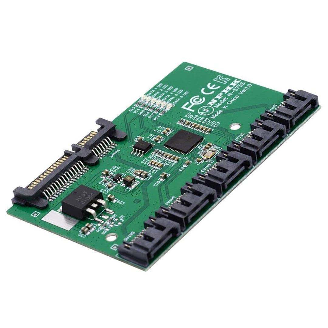 chenyang SATA 3.0 Splitter Ports Adapter,SATA 1 auf 5 SATA 3.0 HUB Konverter Adapter PM Multiplier P