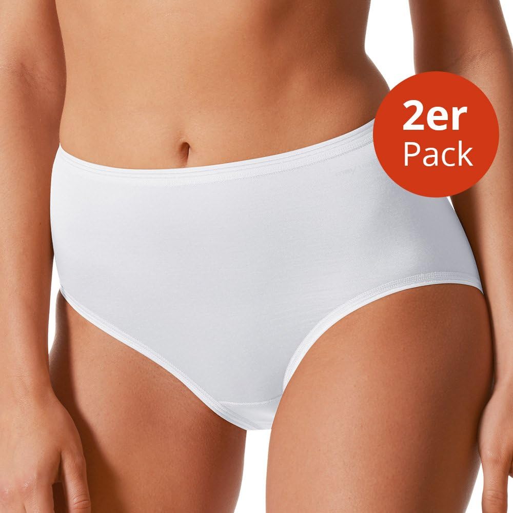 Mey 2er Pack Damen Taillen-Pants Lights Basic - 89203 - Weiss - Grösse 38 - Damenslips ohne Seitennä