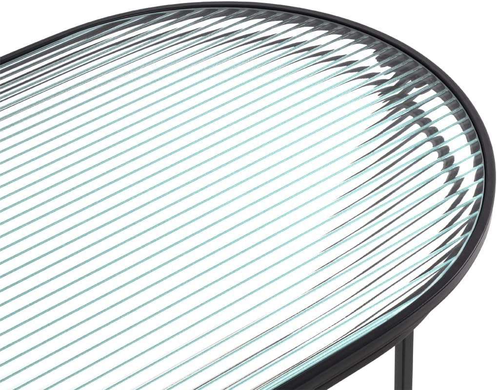 HAKU Möbel Couchtisch, Metall, schwarz, B 90 x T 42 x H 49 cm 90 x 42 x H 49, 90 x 42 x H 49