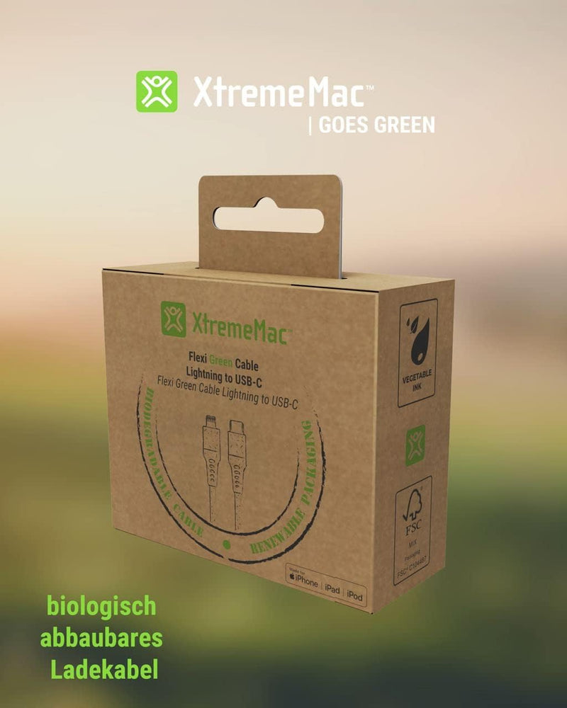 XtremeMac® Premium ECO USB-C auf Lightning Kabel, MFi-Zertifiziert Apple iPhone Ladekabel 13/13 Pro/