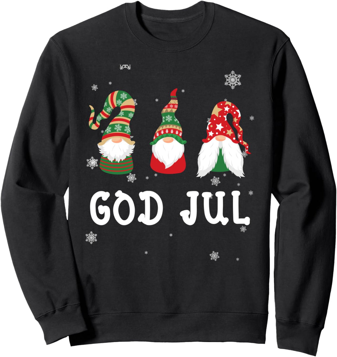 Gnom Geschenk Männer Frauen Kinder Nordic God Jul Sweatshirt
