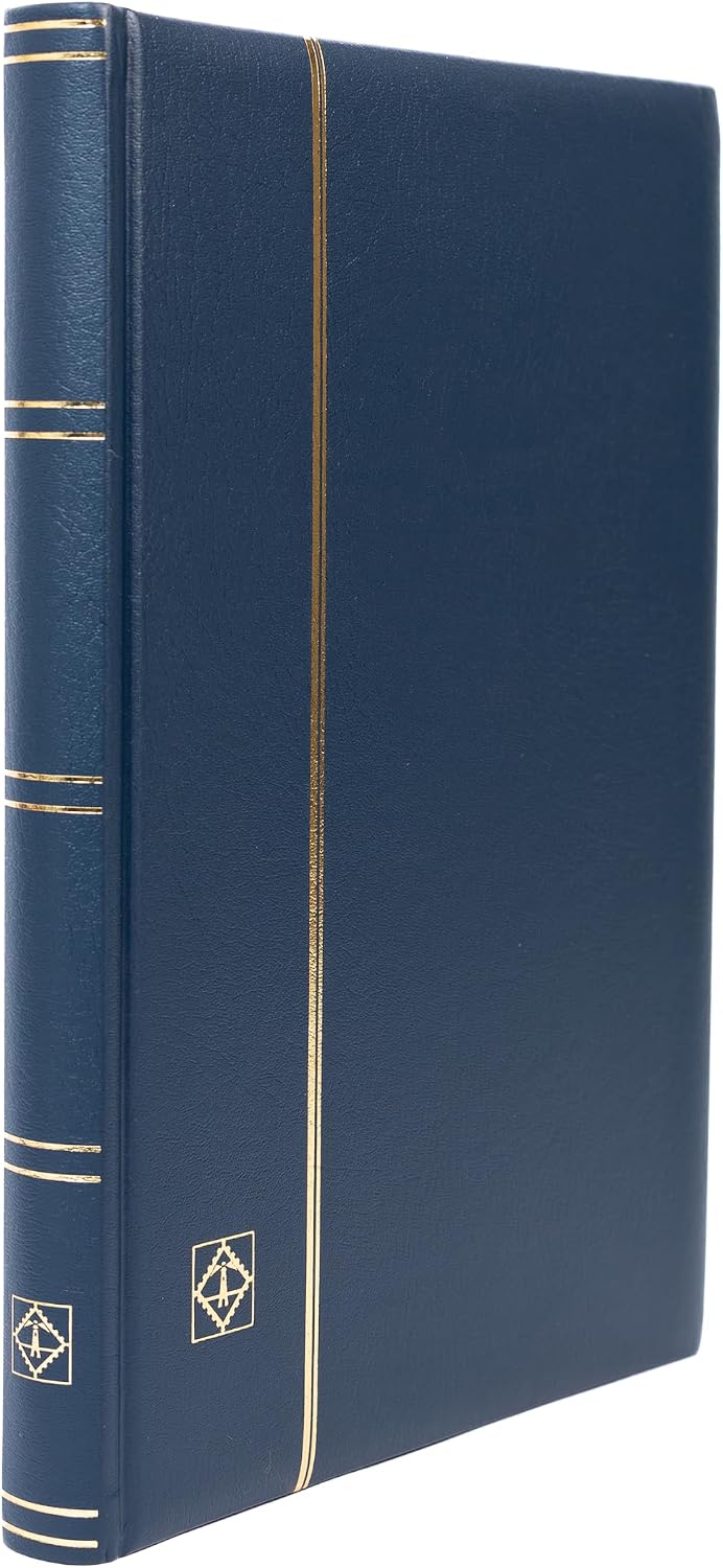 Leuchtturm 304065 Premium Briefmarken-Sammelalbum - Einsteckbuch in DIN A4, 32 Seiten und wattierter