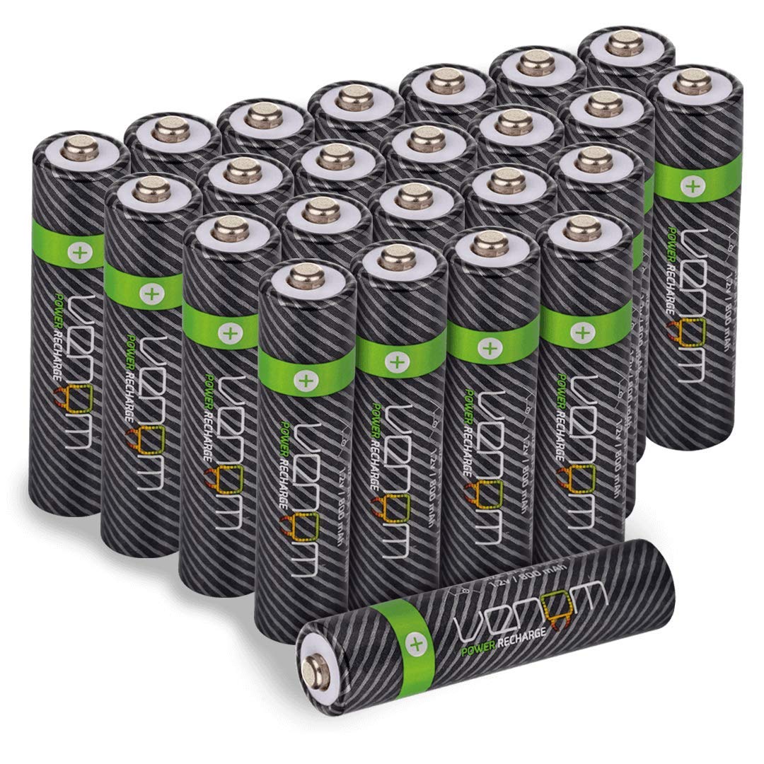 Venom Power Recharge AAA-Batterien, 800 mAh, wiederaufladbar, 24 Stück AAA 24 Pack, AAA 24 Pack