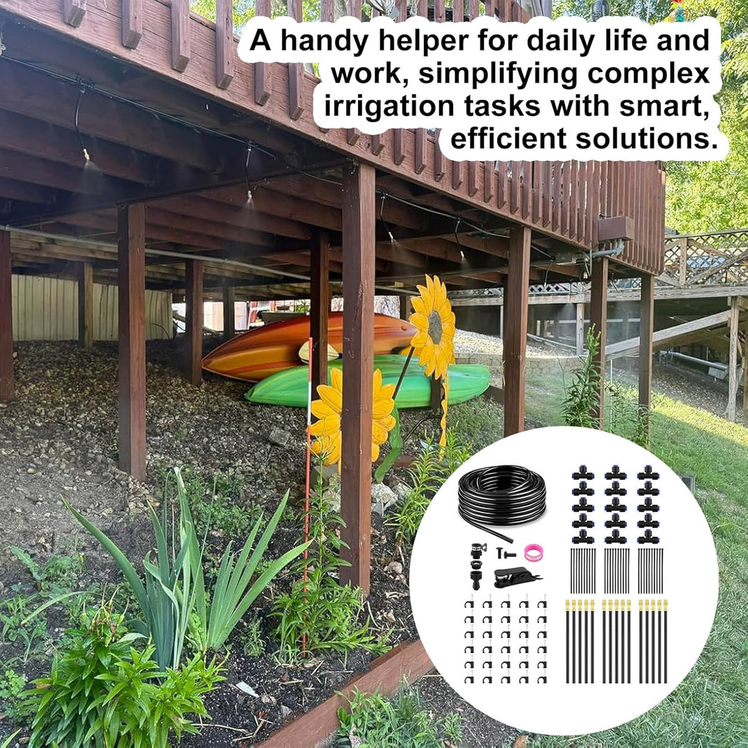 BewässerungsSystem Garten - Bewässerung Set mit 20m Bewässerungsschlauch und 20cm Verstellbare Bewäs